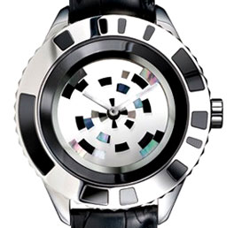 Dior Christal Mysterieuse features unique rotating dial made of 6 sapphire plates.