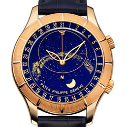 Patek Philippe Celestial uses superimposed layers of sapphire crystal disks.
